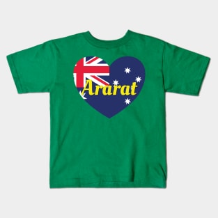 Ararat VIC Australia Australian Flag Heart Kids T-Shirt